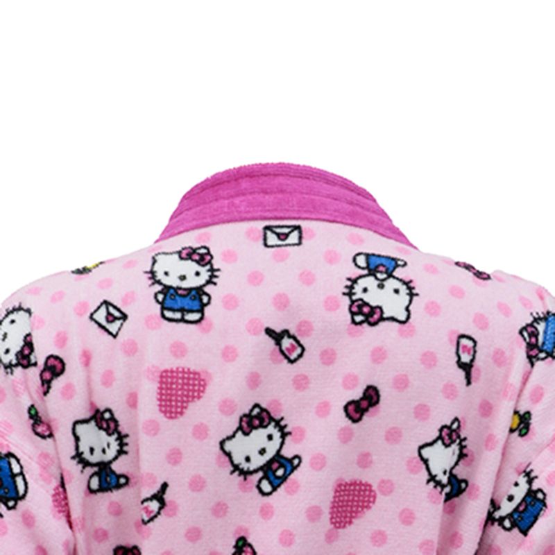 Bata-de-baño-rosada-con-estampado-de-Hello-Kitty-para-niña-104735939