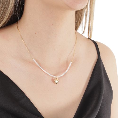 Collar con perlas bicolor para mujer
