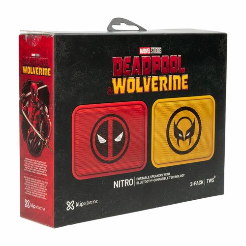 Set de bocinas bluetooth Nitro edición limitada Wolverine/Deadpool