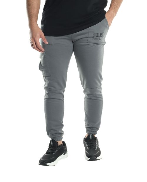 Jogger cargo deportivo Everlast gris estampado para hombre