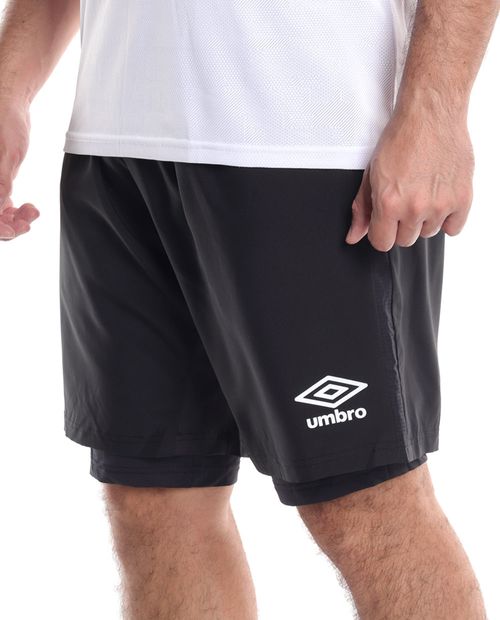 Short deportivo Umbro negro sólido para hombre