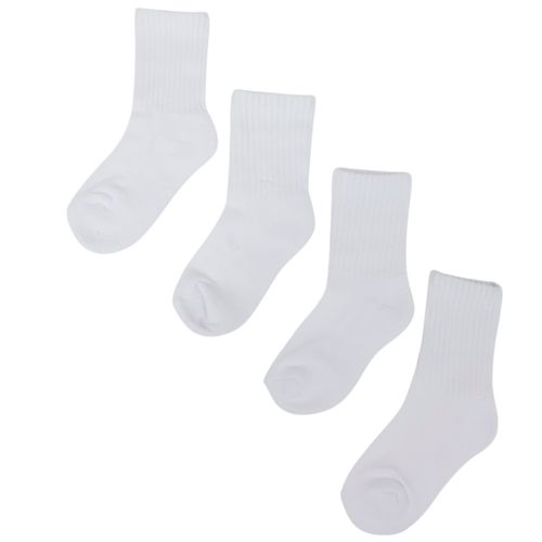 Set de 4 pares de calcetas blancas para niña