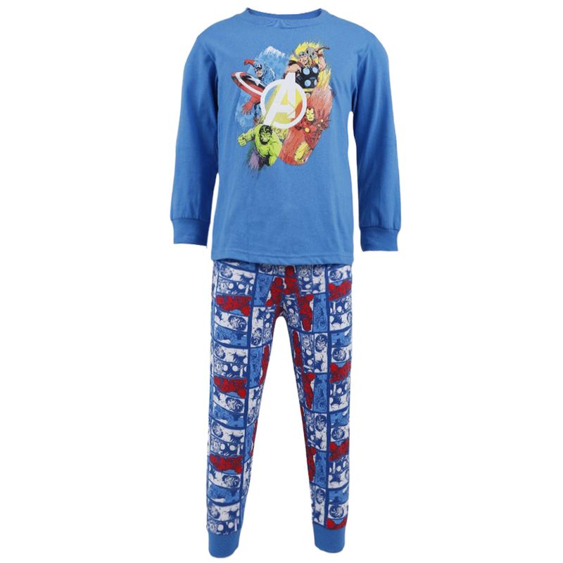 Pijama-2-piezas-azul-con-estampado-de-Avengers-para-niño-104761852