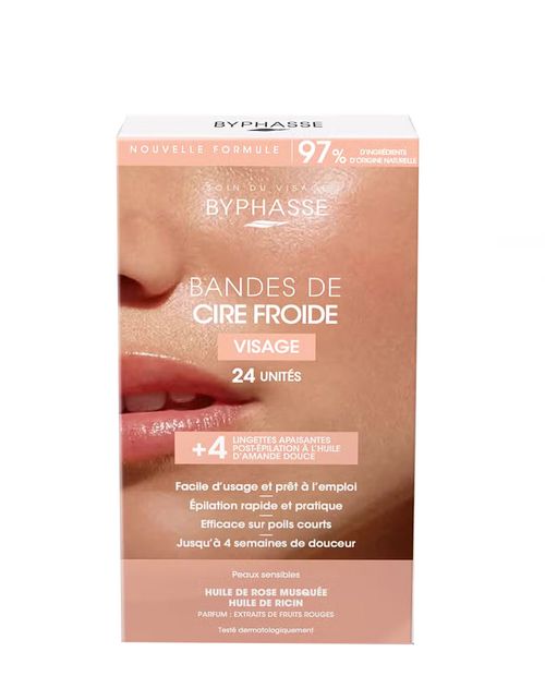 Bandas Depilatorias de Cera Fría Rostro y Zonas Delicadas