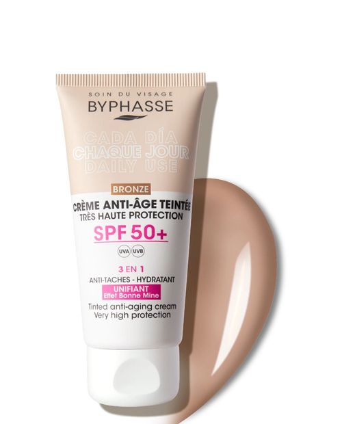 Byphasse Crema facial antiedad SPF 50+ color Bronze