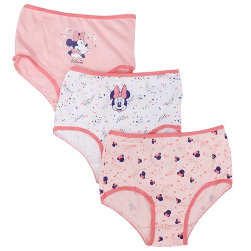 Set de 3 piezas ropa interior multicolor con estampado de Minnie para niña