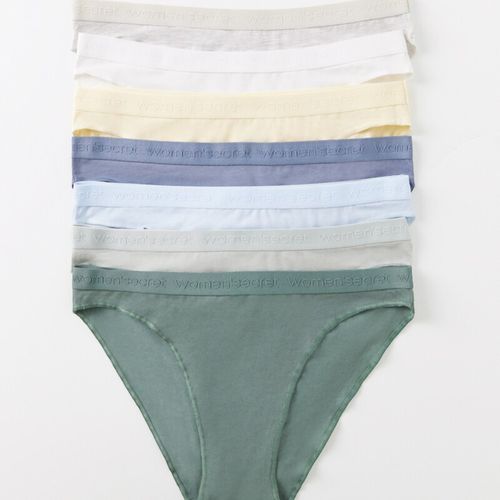 Set de 7 panties de cintura media para mujer