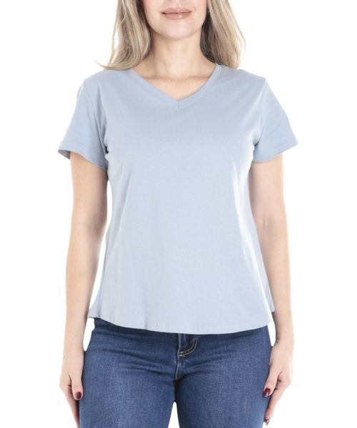 Camiseta Nicolle celeste manga corta para mujer