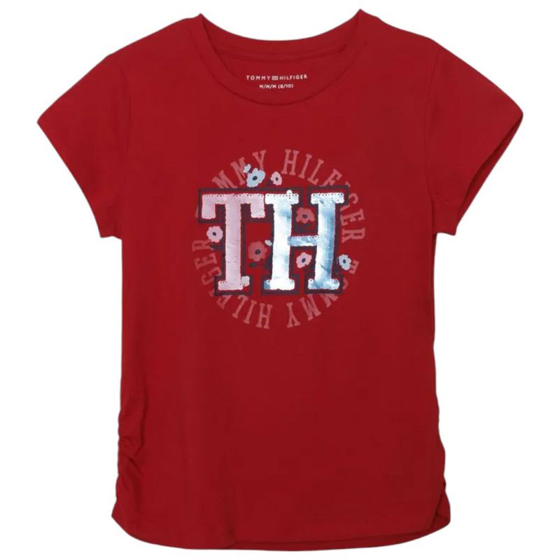 Blusa-roja-con-estampado-para-niña-104720812