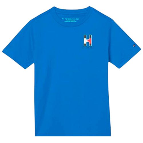 Camiseta celeste con estampado para niño