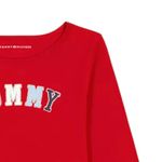 Blusa-roja-con-estampado-para-niña-104721338