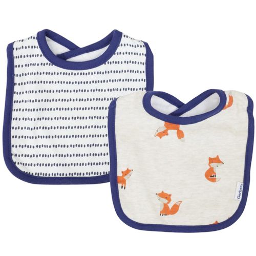 Set de 2 baberos multicolor con estampado para bebé niño