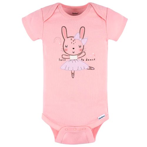 Mameluco rosado con estampado para bebé niña
