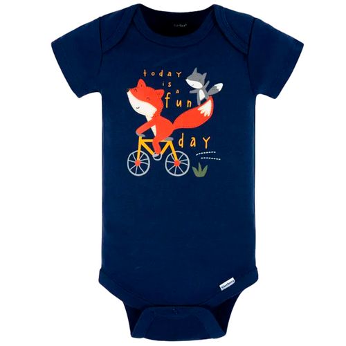 Mameluco azul con estampado para bebé niña