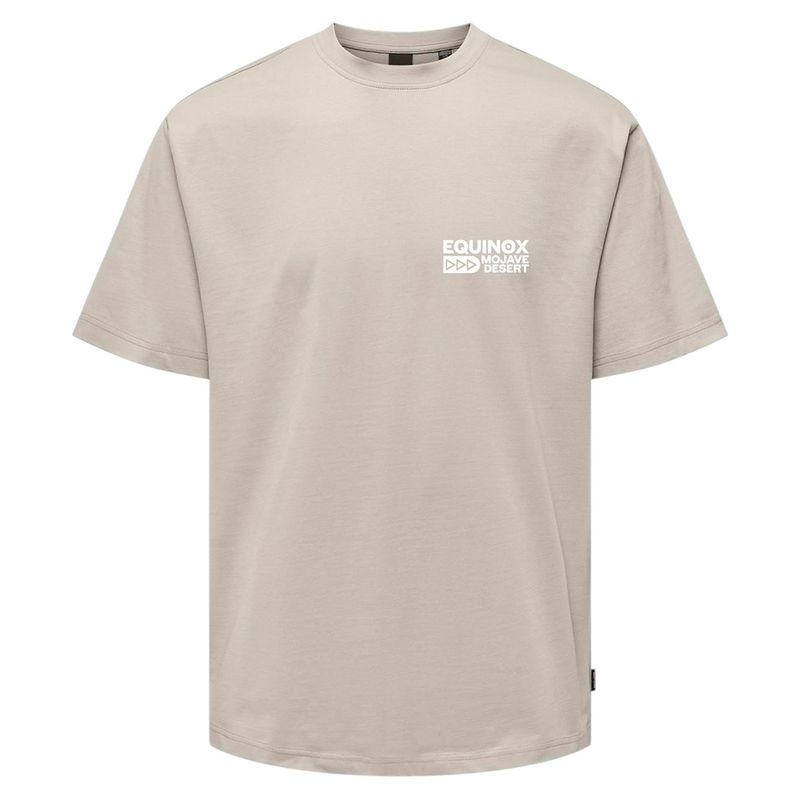 104801145-Camiseta-Only---Sons-beige-estampado--equinox--para-hombre