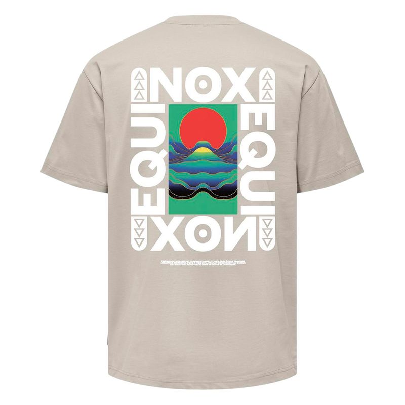 104801145-Camiseta-Only---Sons-beige-estampado--equinox--para-hombre