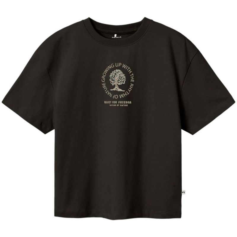 104799442-Camiseta-negra-con-estampado-para-niño