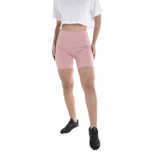Short deportivo Teammate rosado sólido para mujer