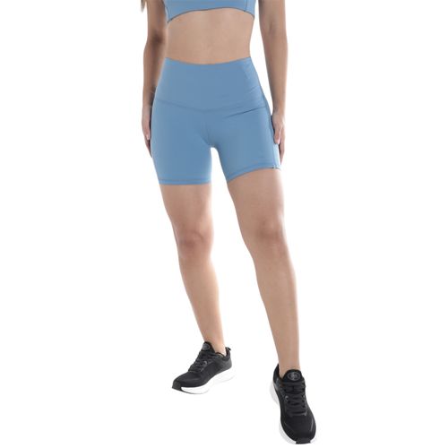 Short deportivo Teammate celeste sólido para mujer