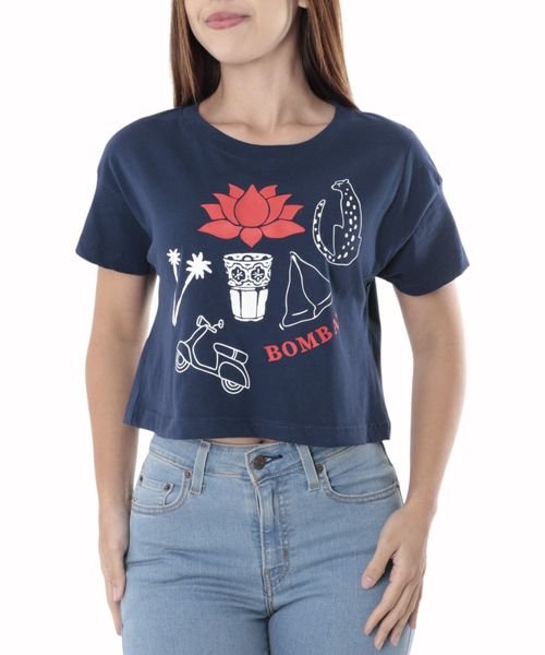 Camiseta Orange estampada manga corta para mujer