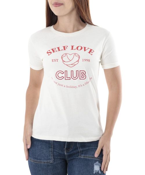 Camiseta Orange estampada manga corta para mujer