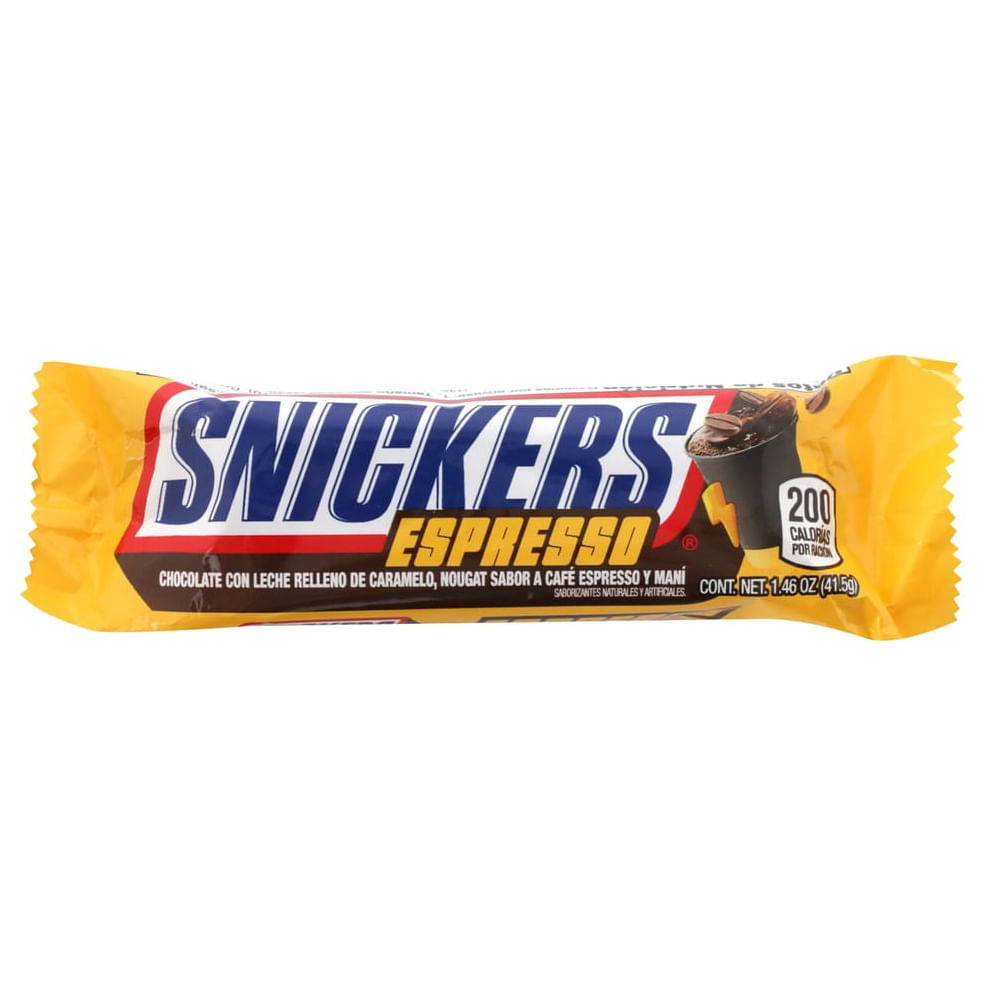 Barra de chocolate Snickers Espresso 41,5 gr