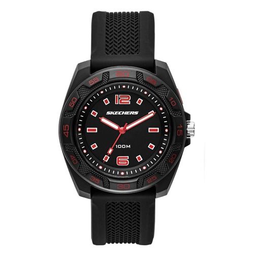 Reloj Skechers análogo de silicón negro para hombre