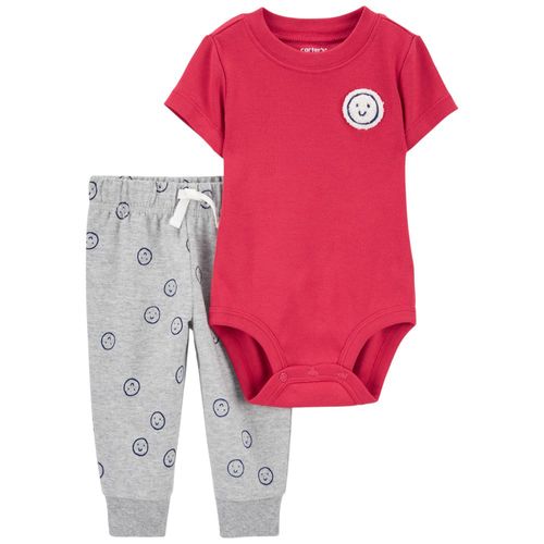 Conjunto de 2 piezas bicolor con estampado para bebé niño