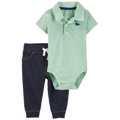 Conjunto de 2 piezas bicolor sólido para bebé niño