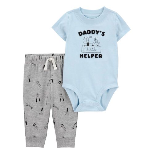Conjunto de 2 piezas bicolor con estampado para bebé niño