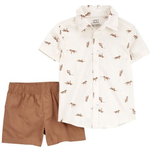 Conjunto de 2 piezas bicolor con estampado para bebé niño