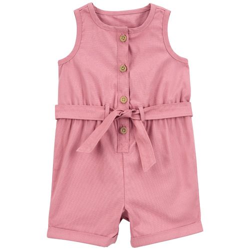 Romper rosado sólido para bebé niña