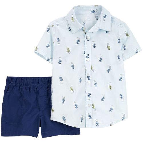 Conjunto de 2 piezas bicolor con estampado para niño
