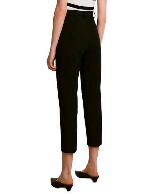 Pantalón Easy Wear clásico negro de cintura alta para mujer