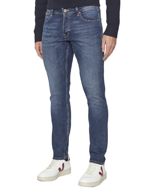 Jeans Jack & Jones slim fit azul denim lavado para hombre