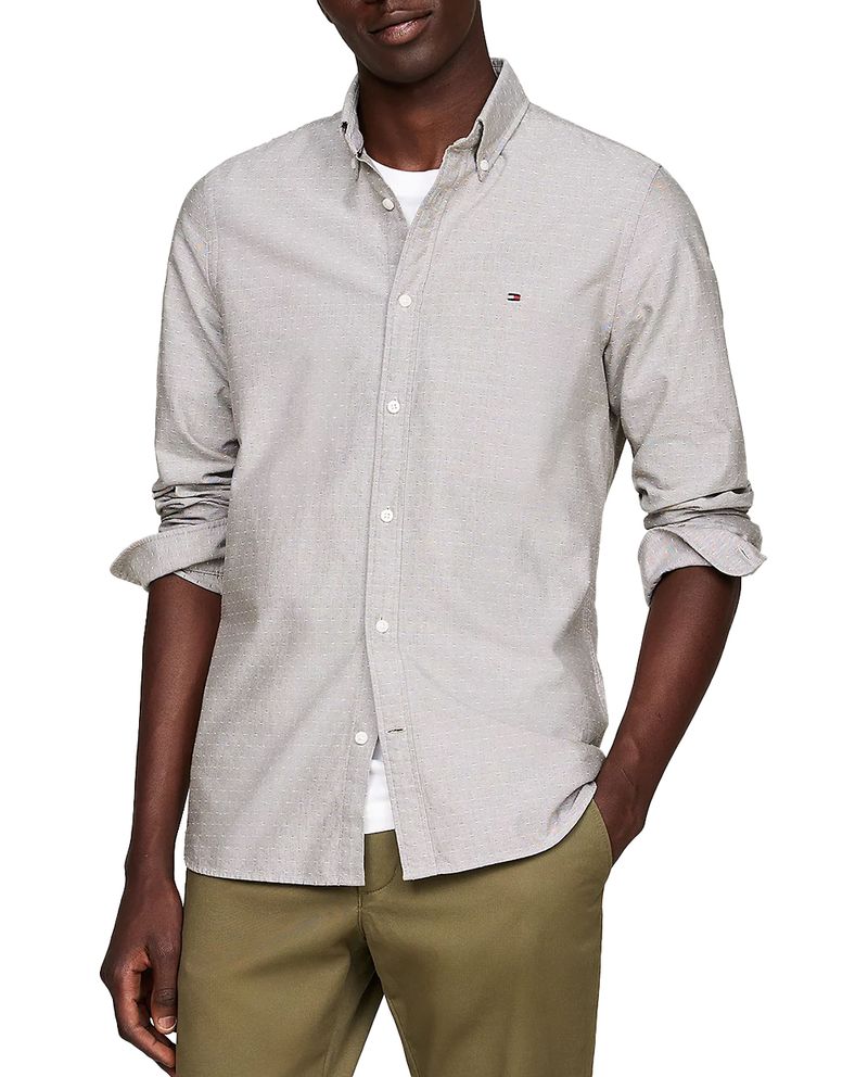 104804464-Camisa-oxford-Tommy-Hilfiger-slim-fit-verde-musgo-con-mini-print-para-hombre