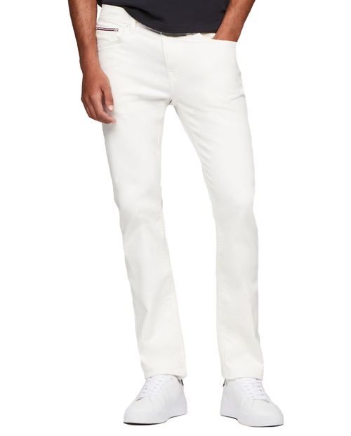 Jeans Tommy Hilfiger straight fit blanco denim para hombre 32'