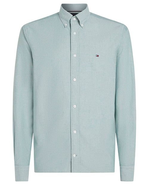 Camisa oxford Tommy Hilfiger regular fit celeste heather para hombre