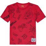 Camiseta-roja-con-estampado-para-niño-104801383