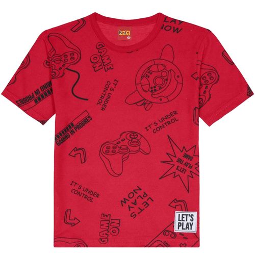 Camiseta roja con estampado para niño