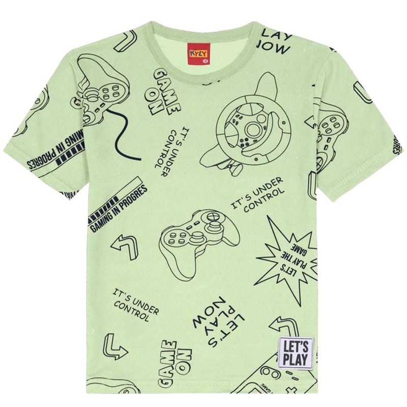 Camiseta-verde-con-estampado-para-niño-104801386