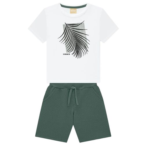 Conjunto de 2 piezas bicolor con estampado para niño