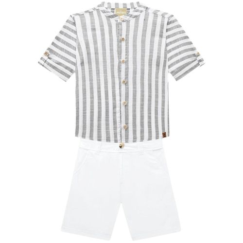 Conjunto de 2 piezas bicolor a rayas para niño