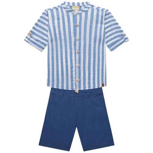 Conjunto de 2 piezas bicolor a rayas para niño