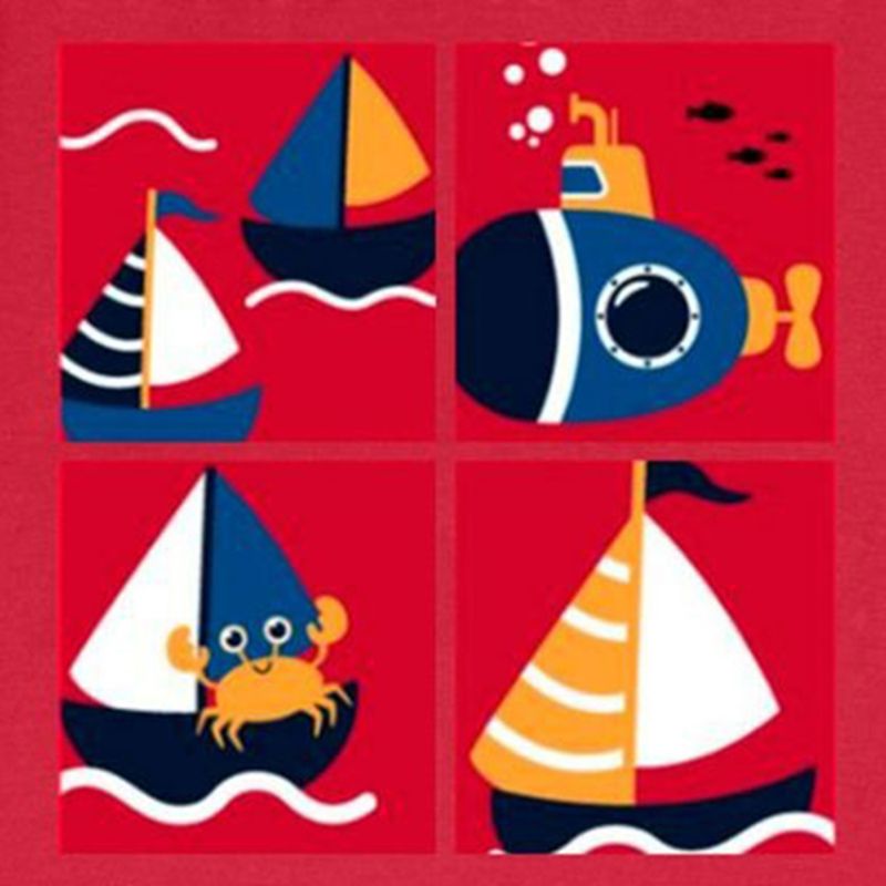 Camiseta-roja-con-estampado-para-niño-104801333