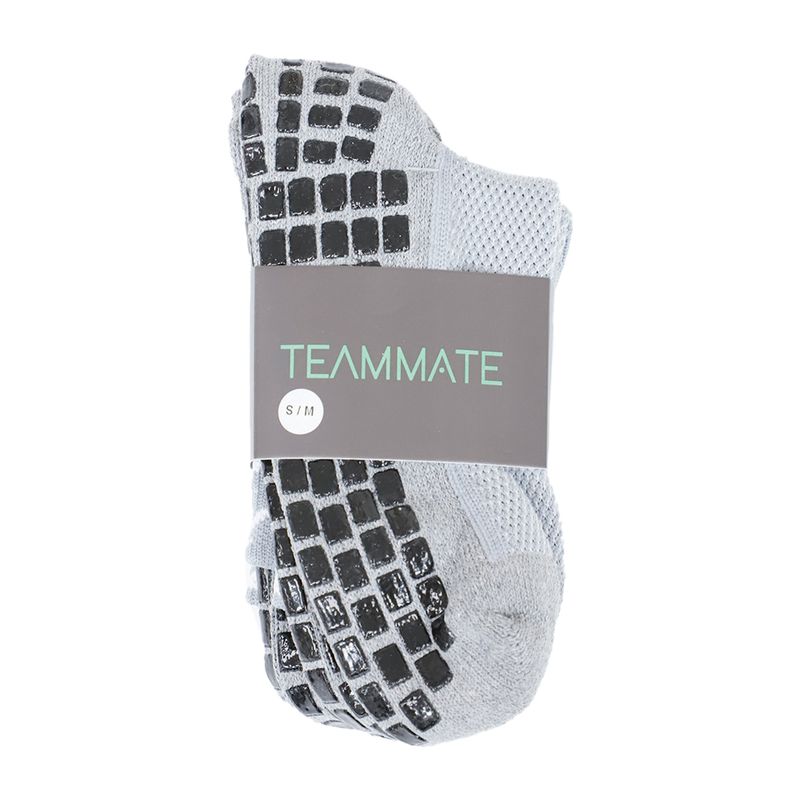 104738771-Pack-de-2-pares-calcetines-sport-Teammate-grises-con-antideslizante-unisex