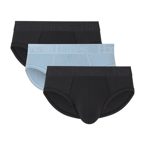 Pack de 3 calzoncillos brief Hanes bicolor sólidos para hombre