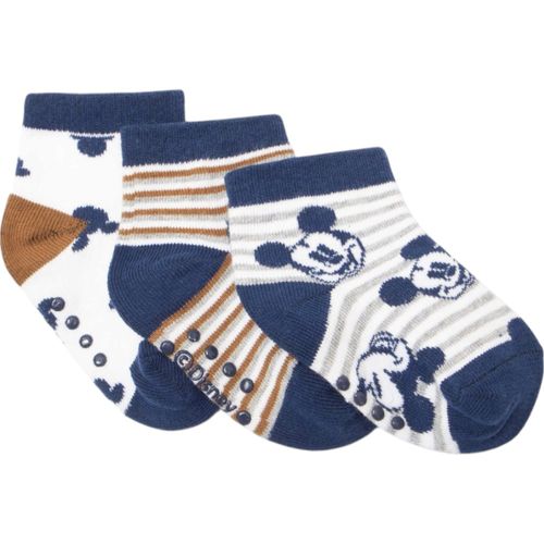 Set de 3 pares de calcetines multicolor con estampado de Mickey Mouse para bebé niño