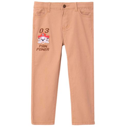 Pantalón beige con bordado de Marshall para niño