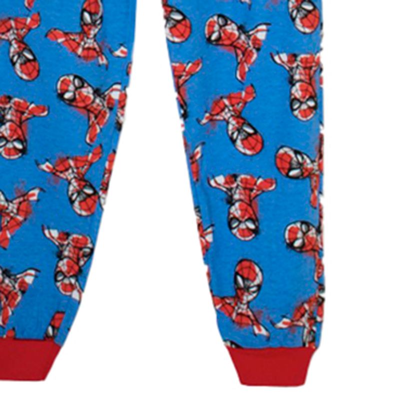 Pijama-2-piezas-bicolor-con-estampado-de-Spider-Man-para-niño-104684390